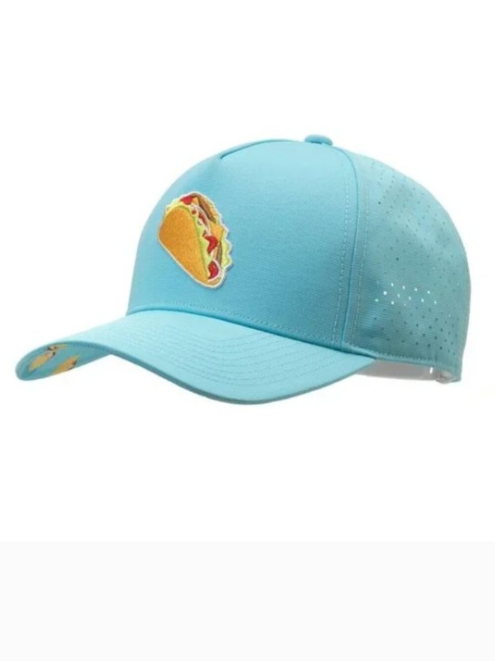 Sweet Rollz Tuesday Tech Golf Hat Blue Embroidered Taco Snapback Cap Lightweight